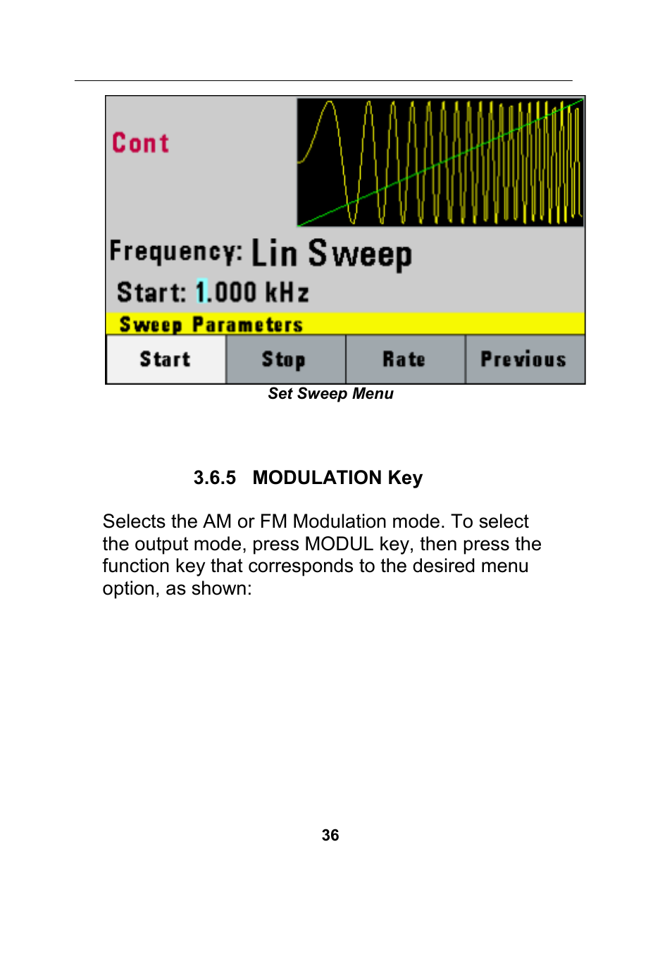 5 modulation key | B&K Precision 4045B - Manual User Manual | Page 36 / 110