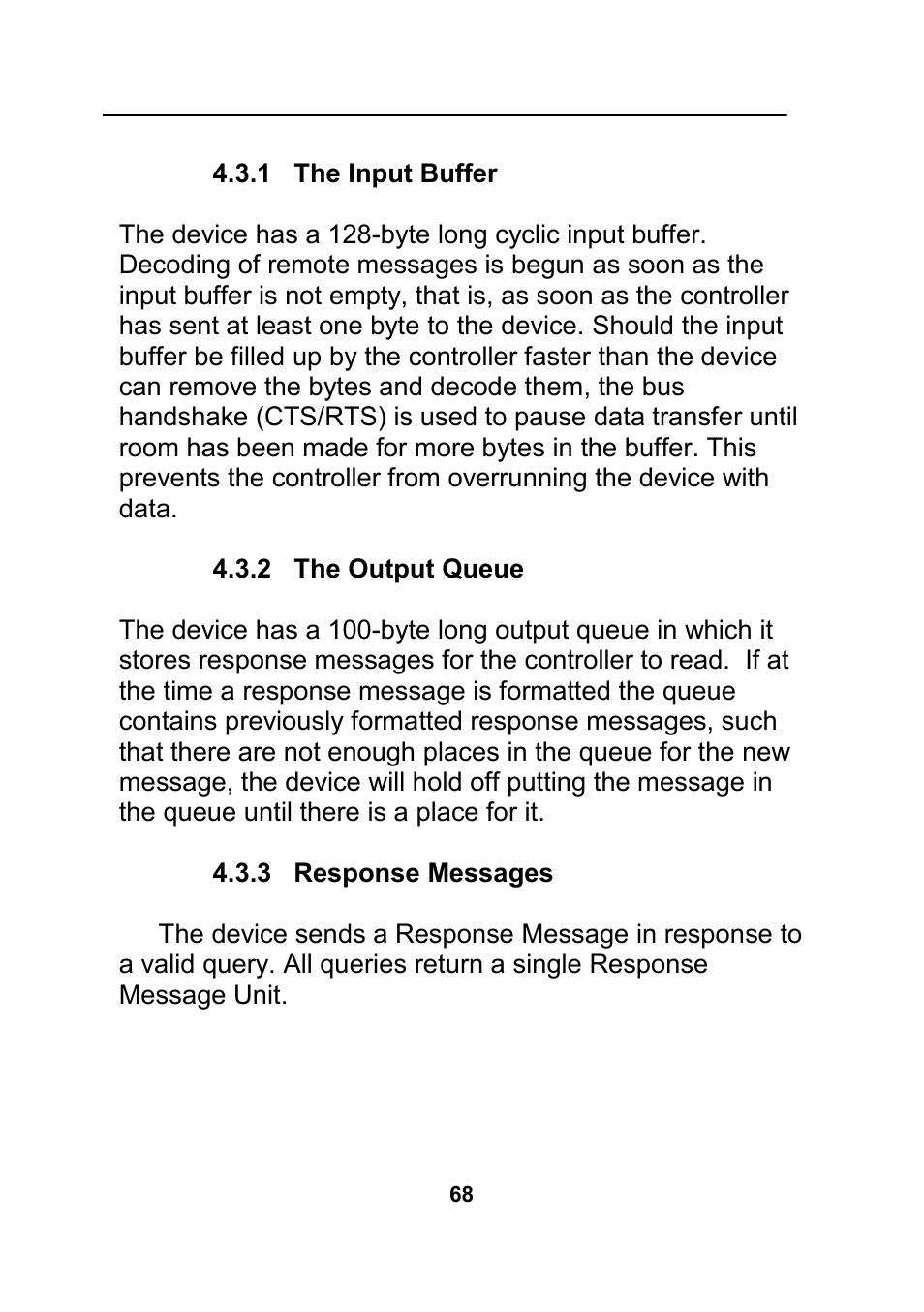 1 the input buffer, 2 the output queue, 3 response messages | B&K Precision 4045B - Manual User Manual | Page 68 / 110