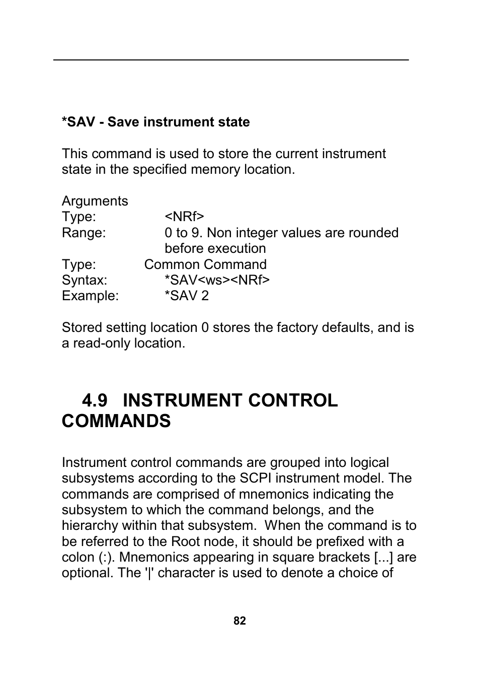 9 instrument control commands | B&K Precision 4045B - Manual User Manual | Page 82 / 110