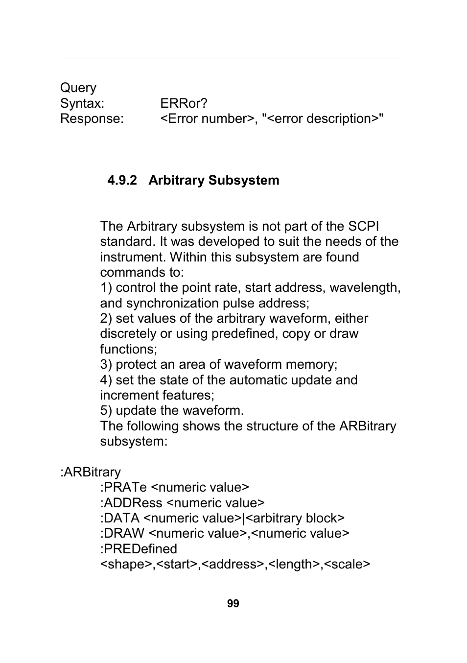 2 arbitrary subsystem | B&K Precision 4045B - Manual User Manual | Page 99 / 110