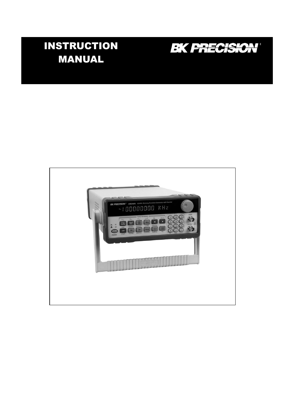 B&K Precision 4084-4087 - Manual User Manual | 60 pages