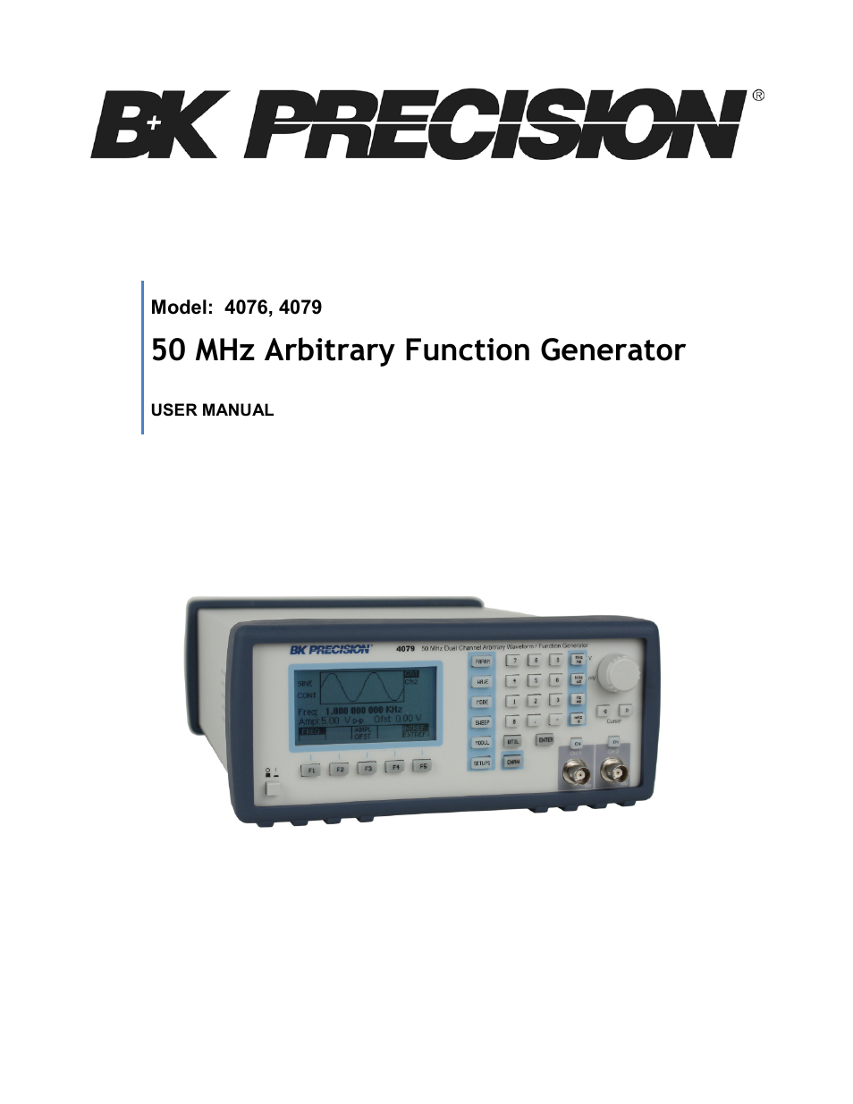 B&K Precision 4079 - Manual User Manual | 106 pages