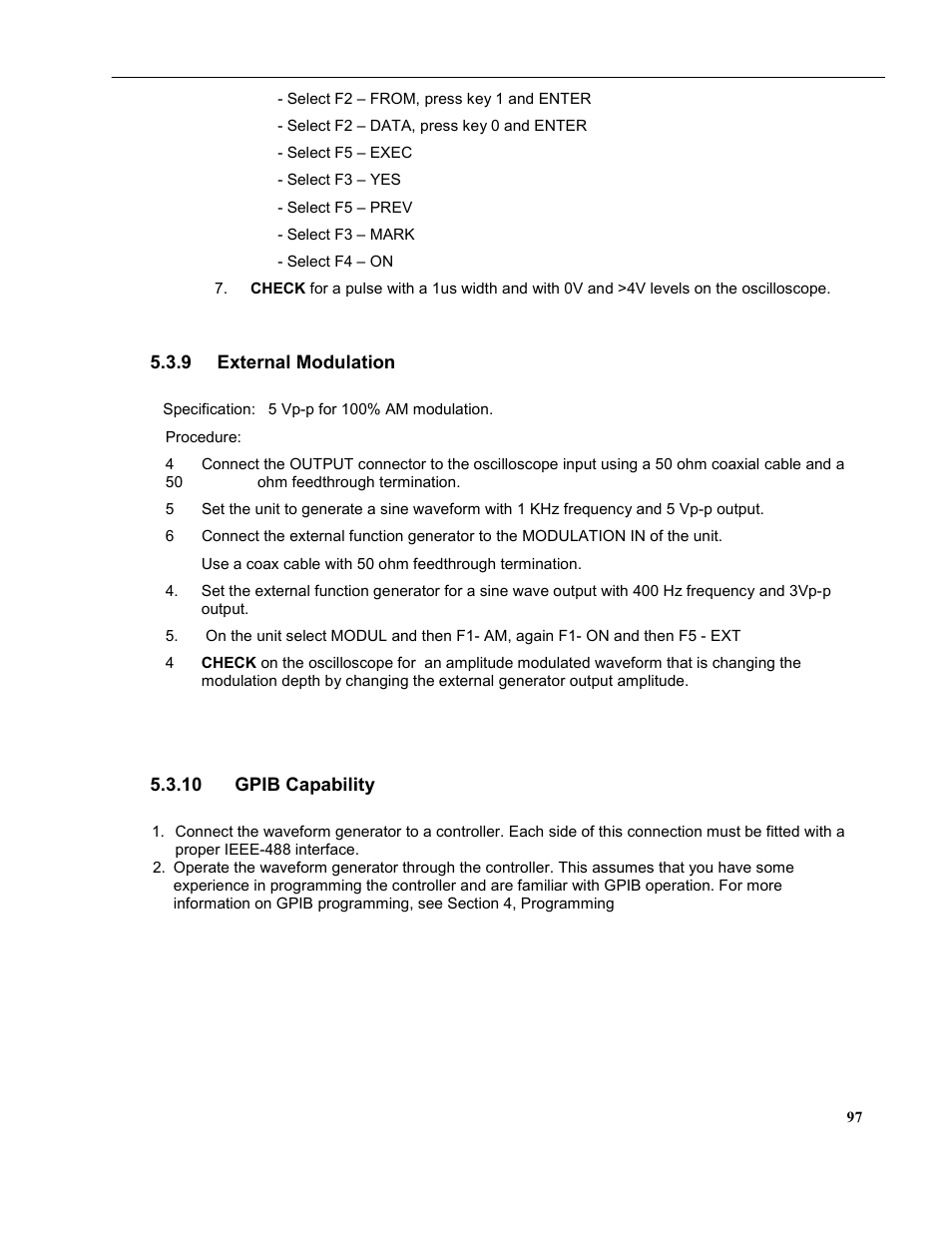 9 external modulation, 10 gpib capability | B&K Precision 4079 - Manual User Manual | Page 103 / 106