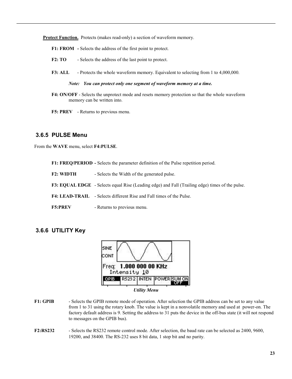 5 pulse menu, 6 utility key | B&K Precision 4079 - Manual User Manual | Page 29 / 106