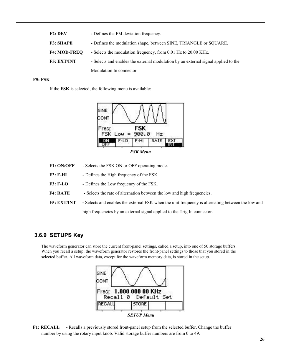 9 setups key | B&K Precision 4079 - Manual User Manual | Page 32 / 106