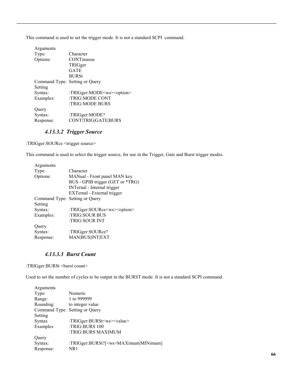 2 trigger source, 3 burst count | B&K Precision 4079 - Manual User Manual | Page 72 / 106