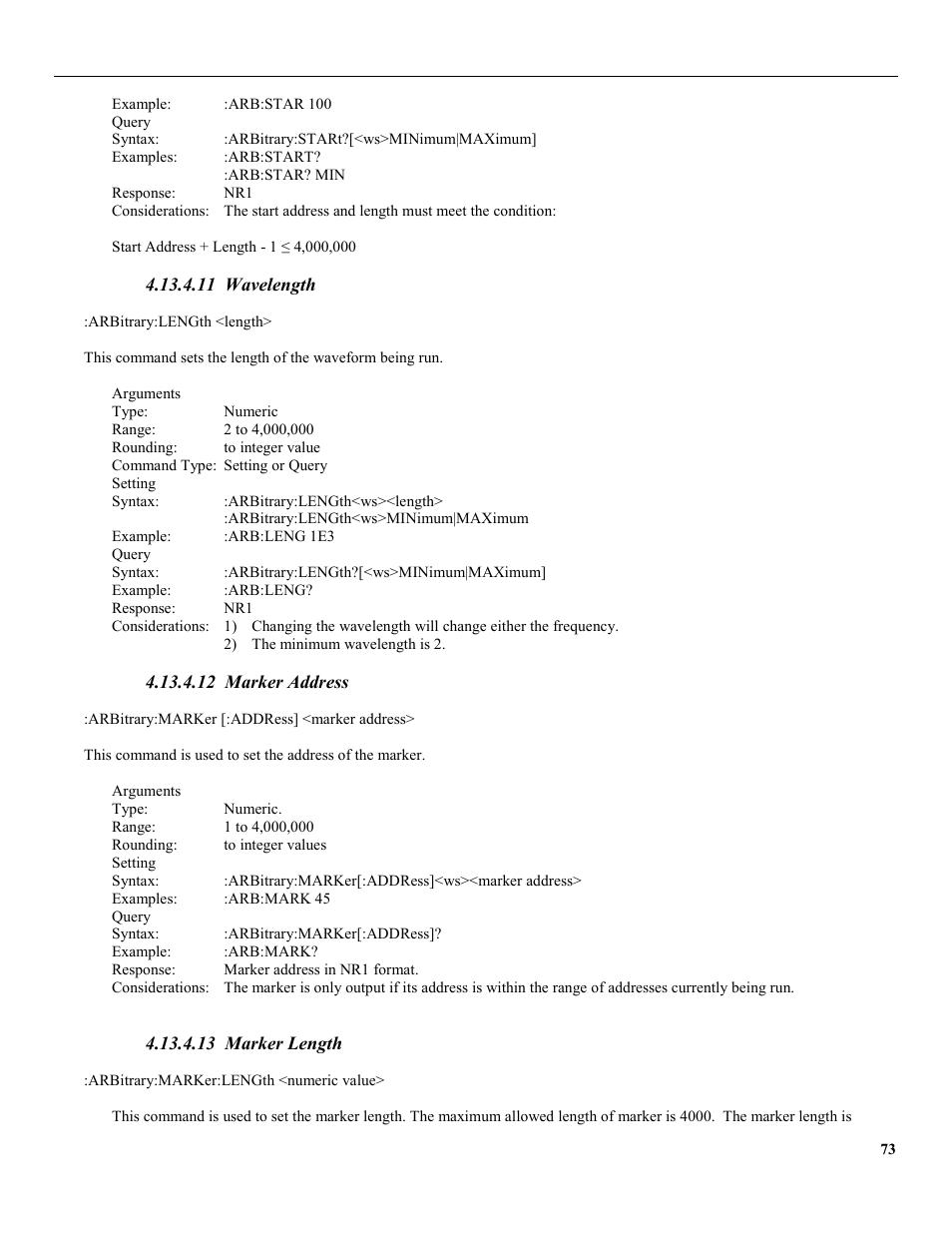 11 wavelength, 12 marker address, 13 marker length | B&K Precision 4079 - Manual User Manual | Page 79 / 106