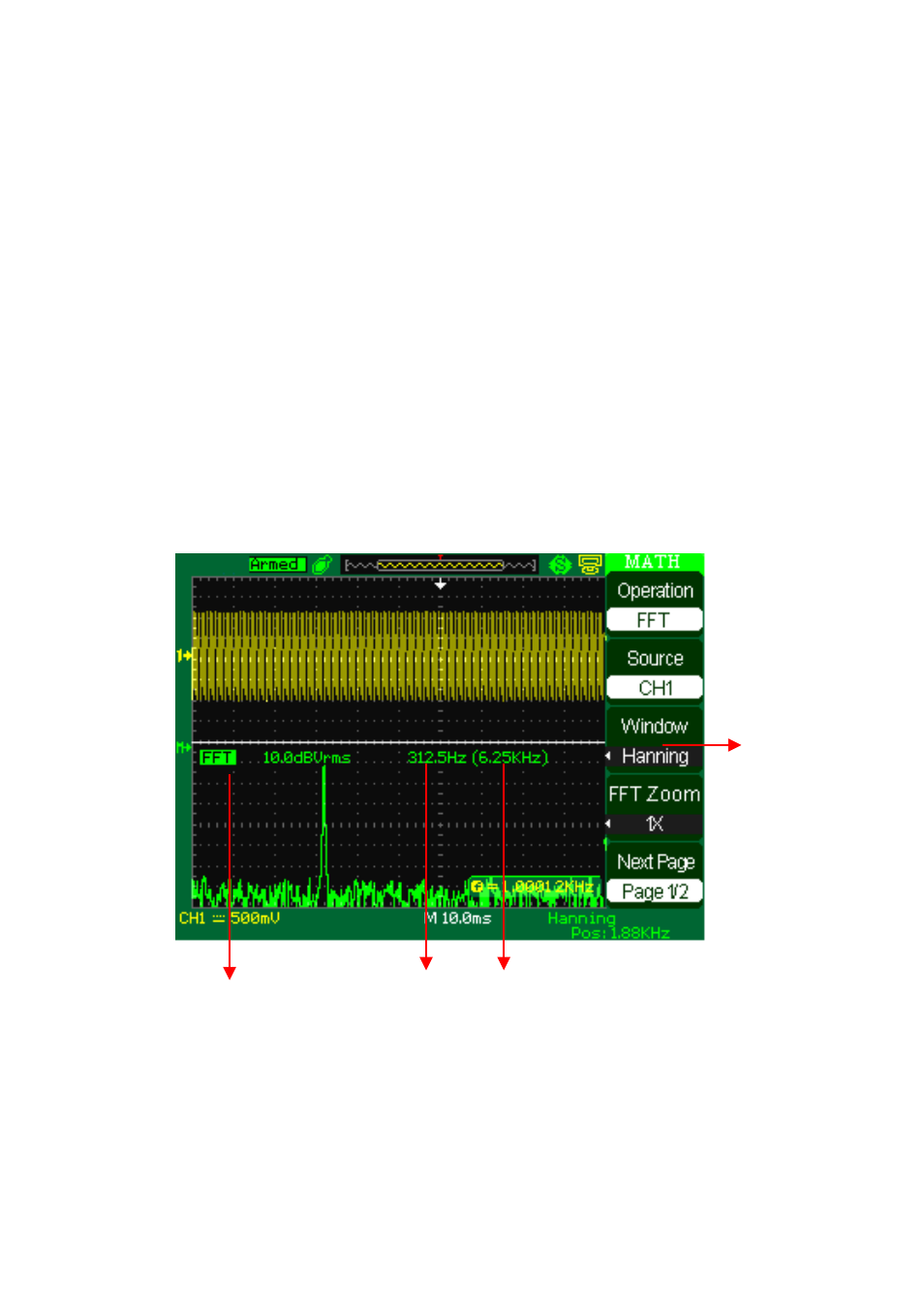 Displaying the fft spectrum | B&K Precision 2532B - Manual User Manual | Page 48 / 191