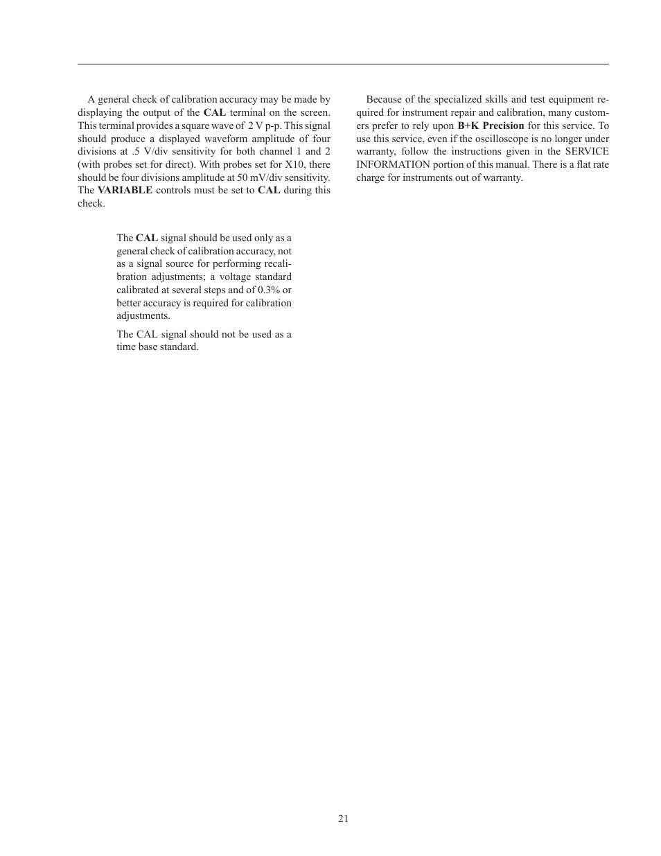 B&K Precision 2160C - Manual User Manual | Page 23 / 30