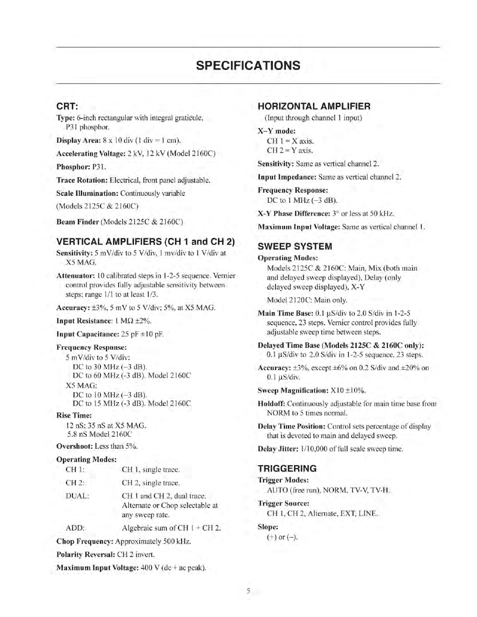 B&K Precision 2160C - Manual User Manual | Page 7 / 30