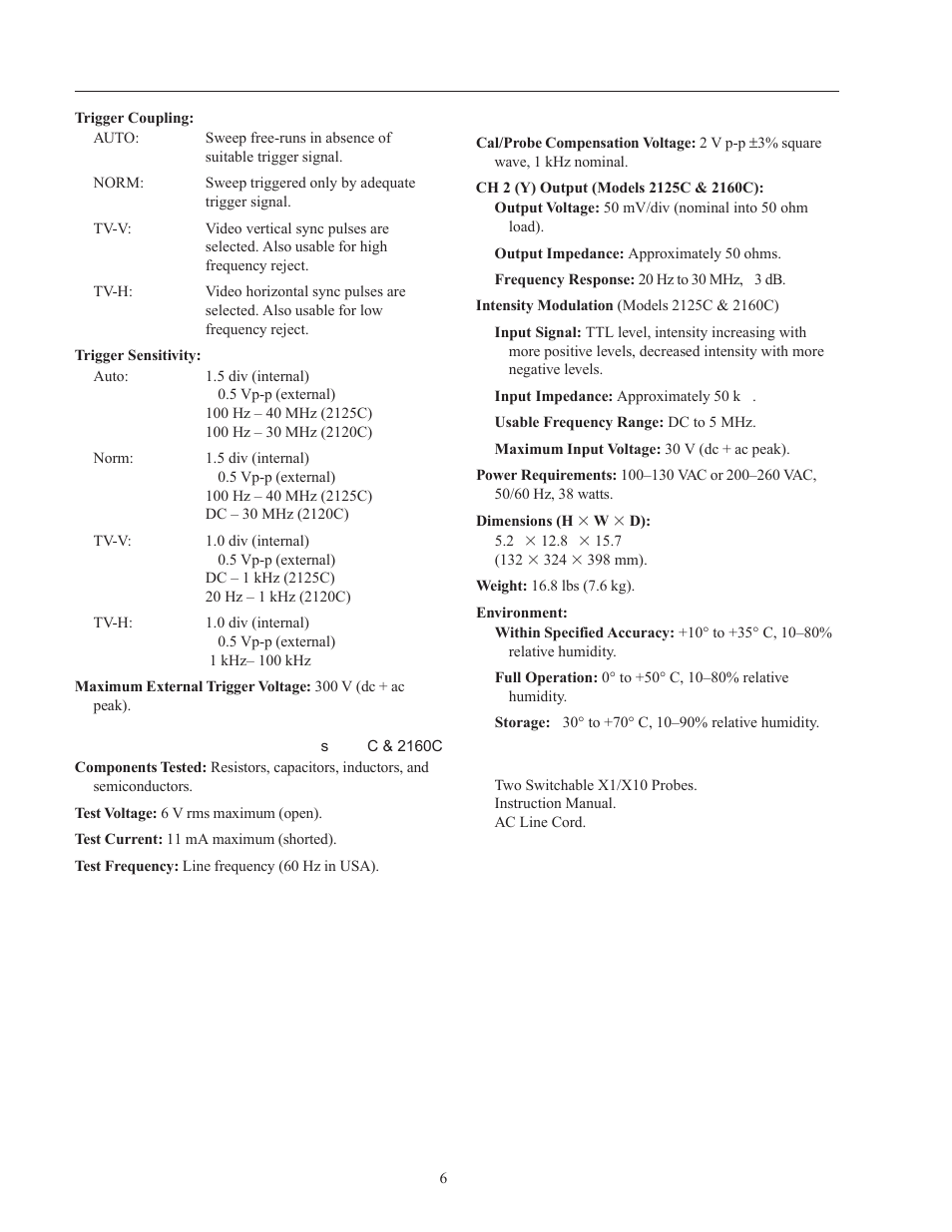 B&K Precision 2160C - Manual User Manual | Page 8 / 30