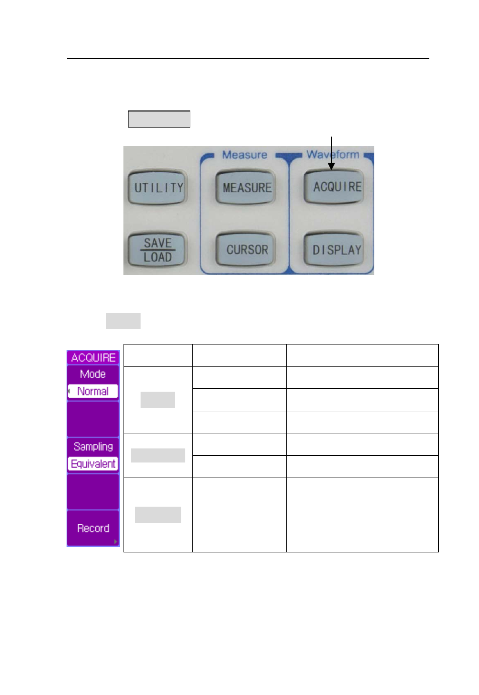 3 acquire menu, Acquire menu, Menu operation | B&K Precision 2542B-GEN - Manual User Manual | Page 115 / 250