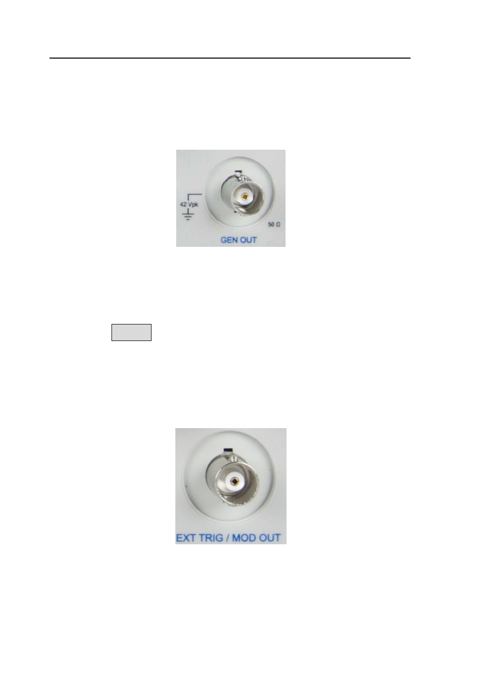 3 output terminals, Gen out, Mod out | Output terminals, Arbitrary waveform generator | B&K Precision 2542B-GEN - Manual User Manual | Page 182 / 250