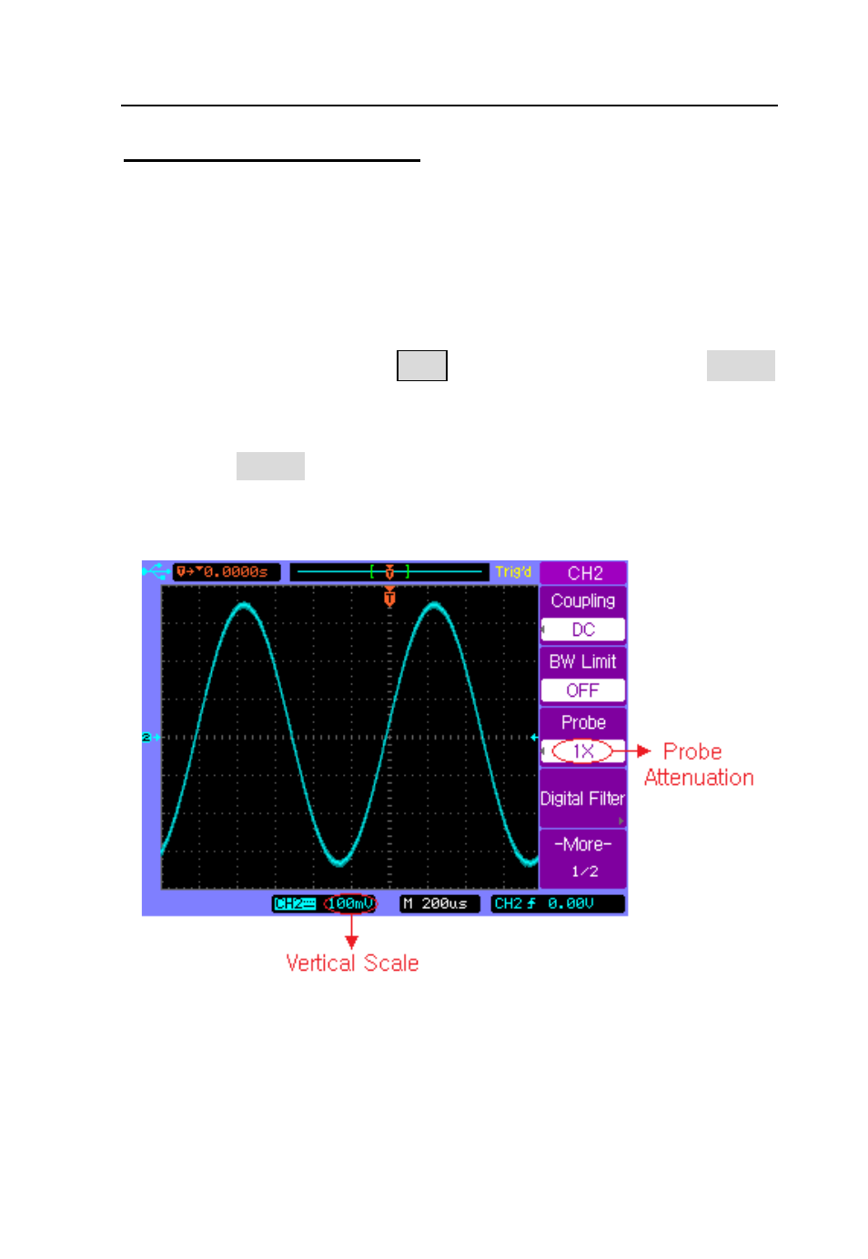 Probe attenuation setting, Basic operation | B&K Precision 2542B-GEN - Manual User Manual | Page 41 / 250