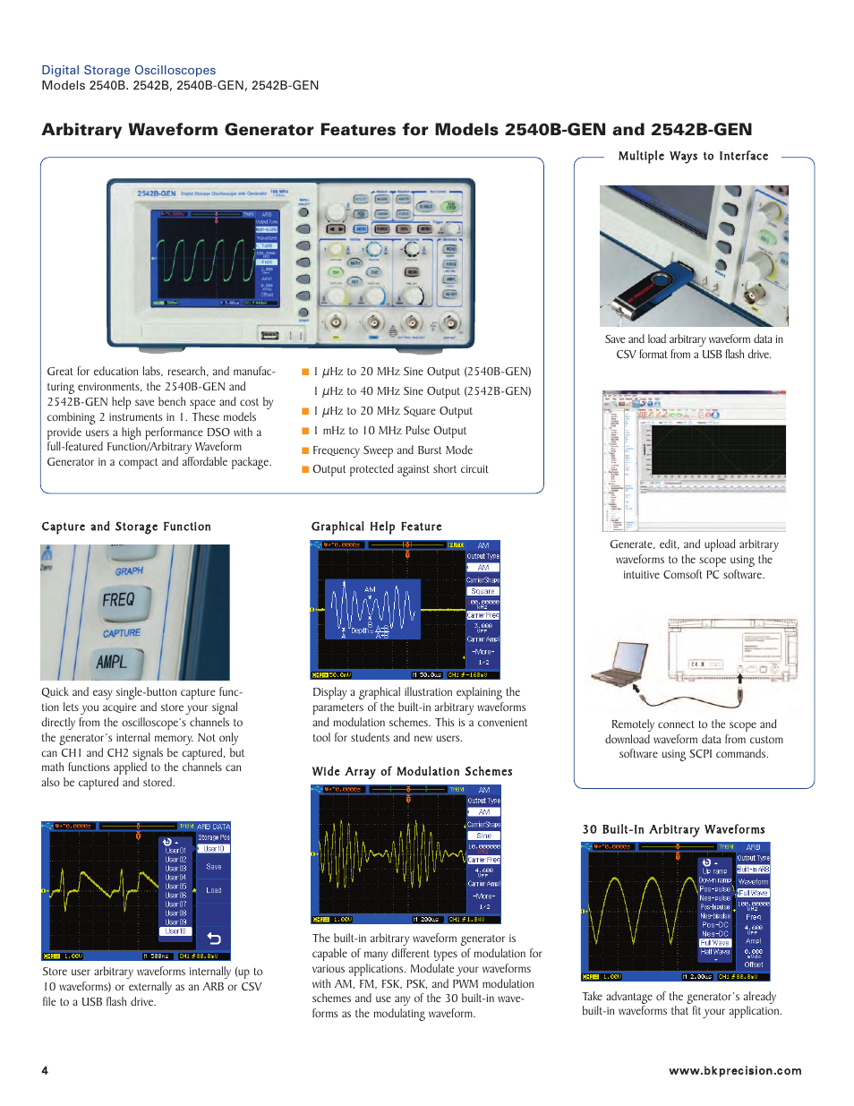 B&K Precision 2542B-GEN - Datasheet User Manual | Page 4 / 6