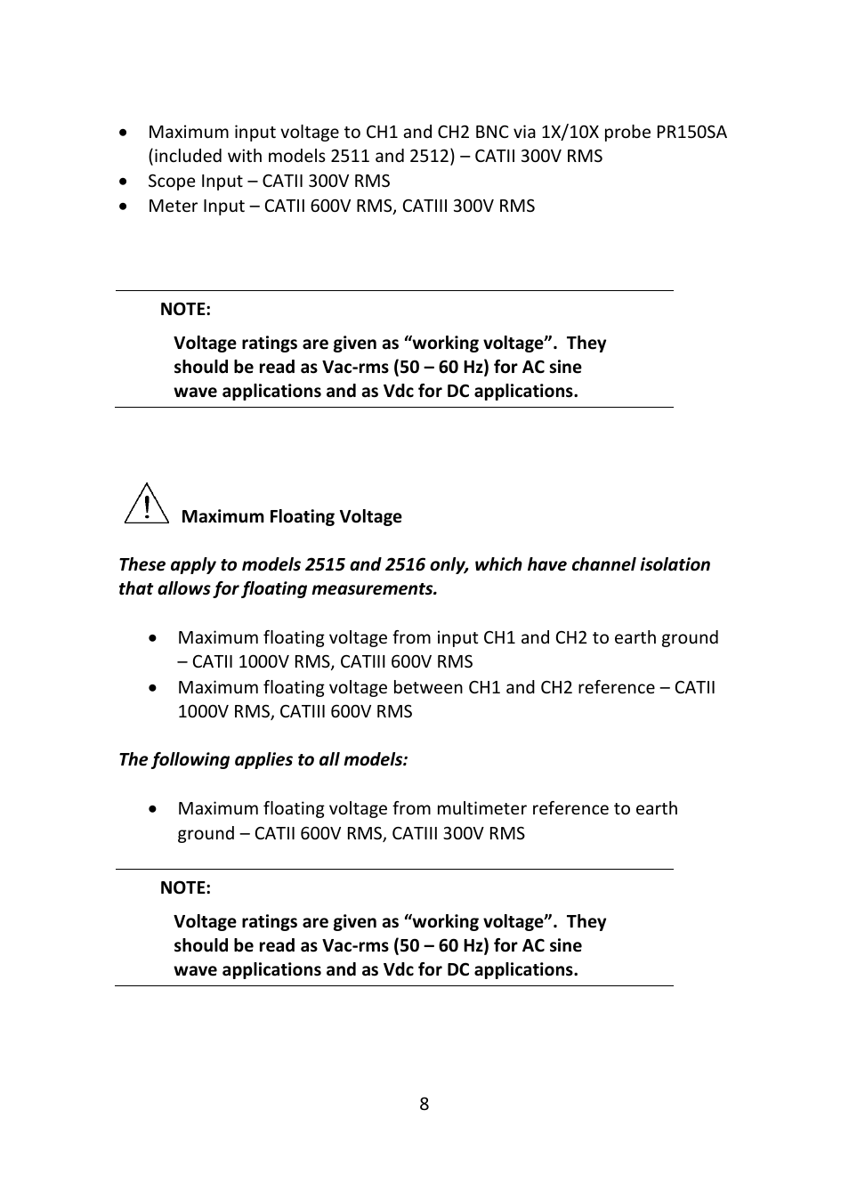 B&K Precision 2516 - Manual User Manual | Page 8 / 159