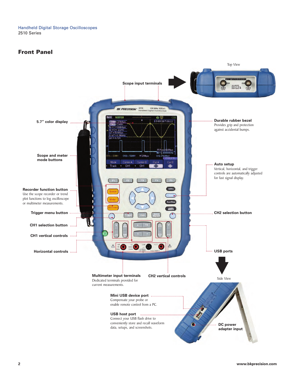 B&K Precision 2510 Series - Datasheet User Manual | Page 2 / 7