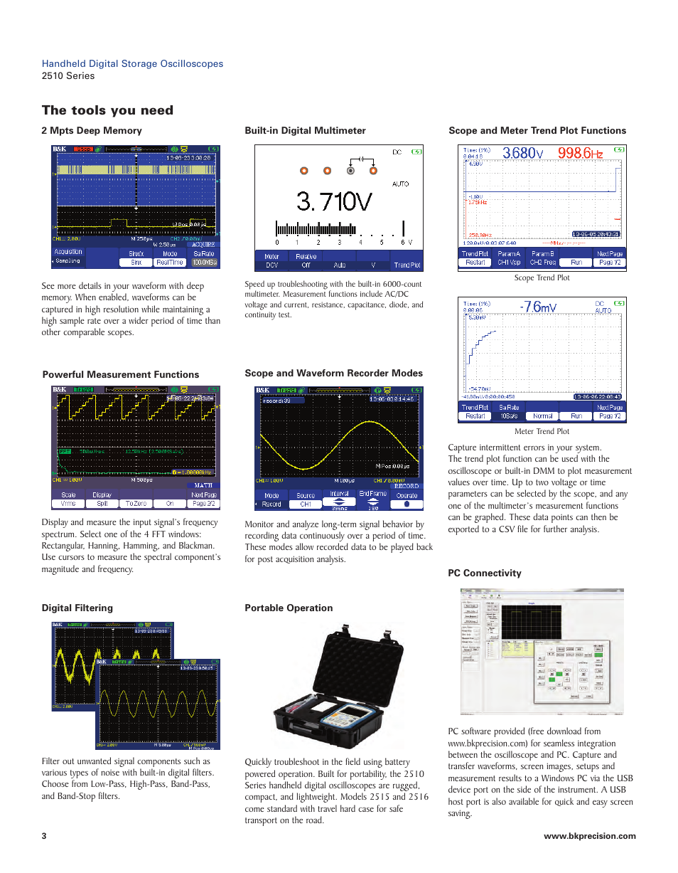 The tools you need | B&K Precision 2510 Series - Datasheet User Manual | Page 3 / 7