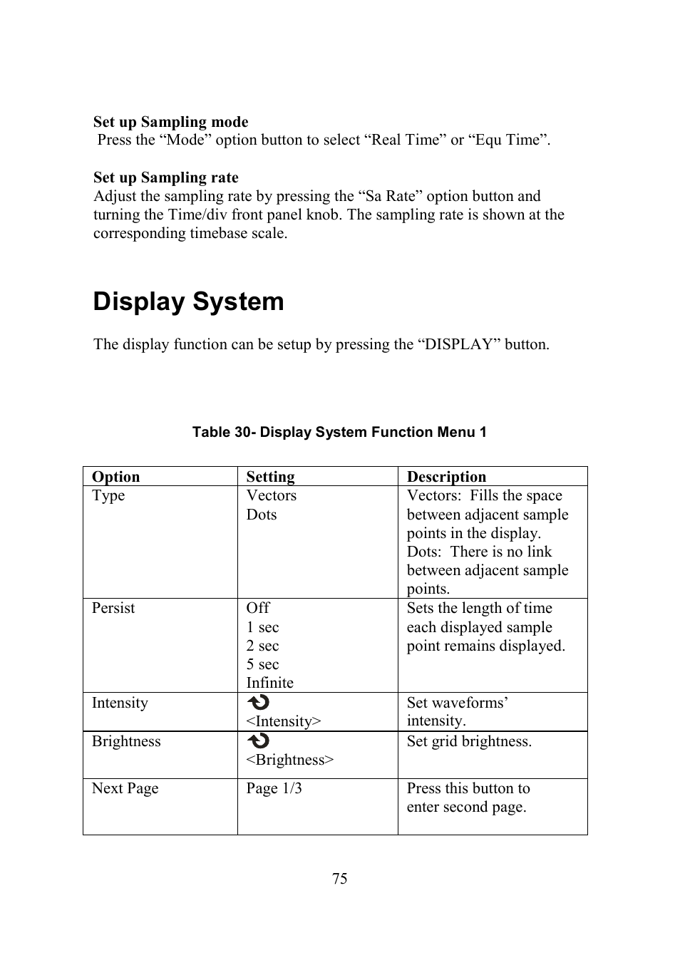 Display system, Isplay, Ystem | B&K Precision 2552-2559 - Manual User Manual | Page 75 / 159