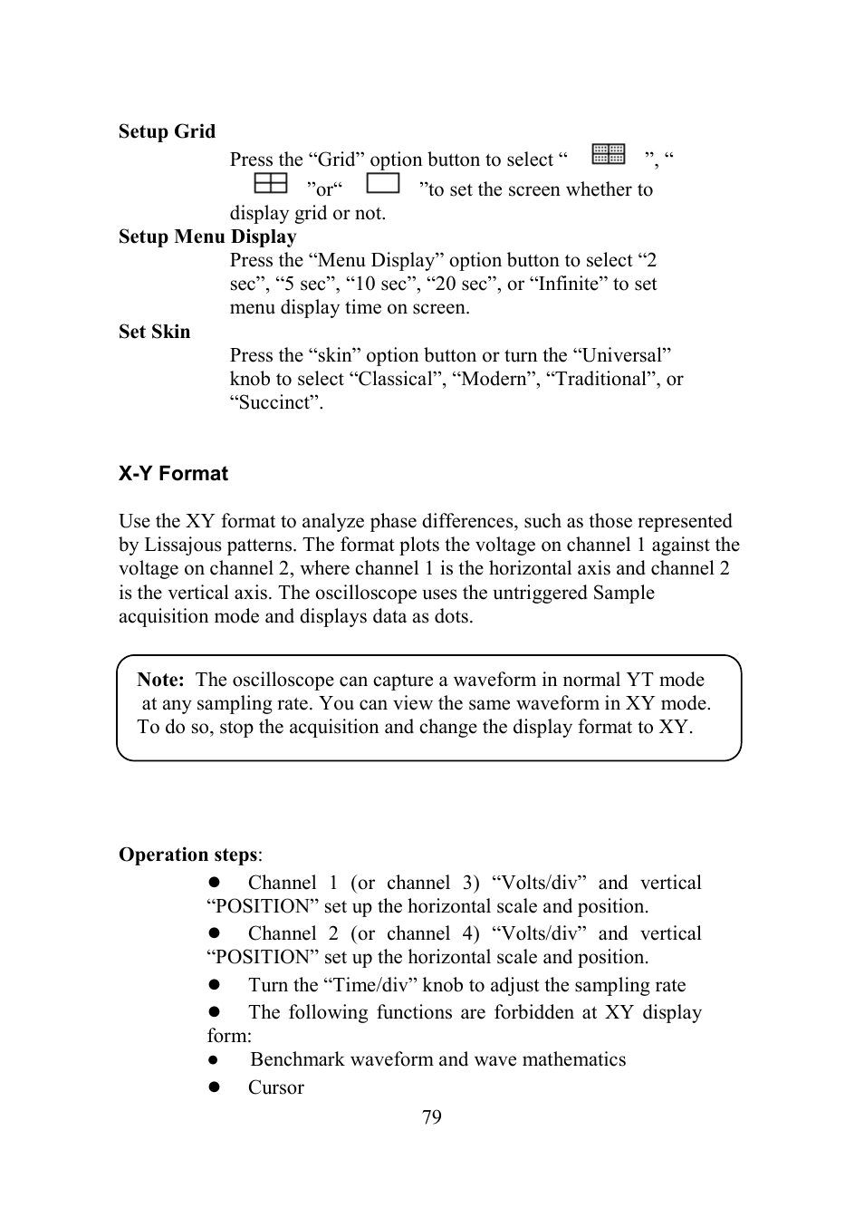 X-y format | B&K Precision 2552-2559 - Manual User Manual | Page 79 / 159