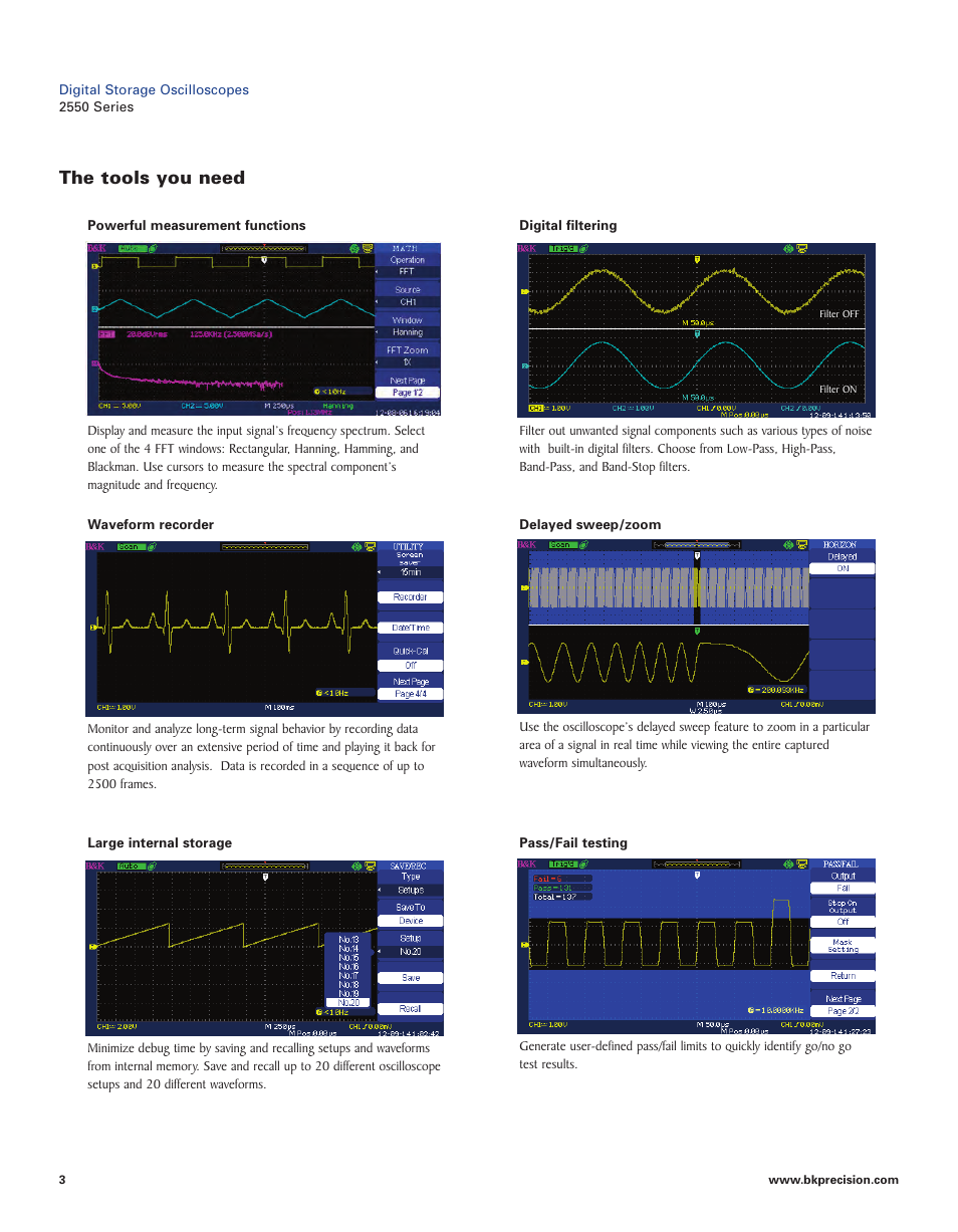 The tools you need | B&K Precision 2550 Series - Datasheet User Manual | Page 3 / 6
