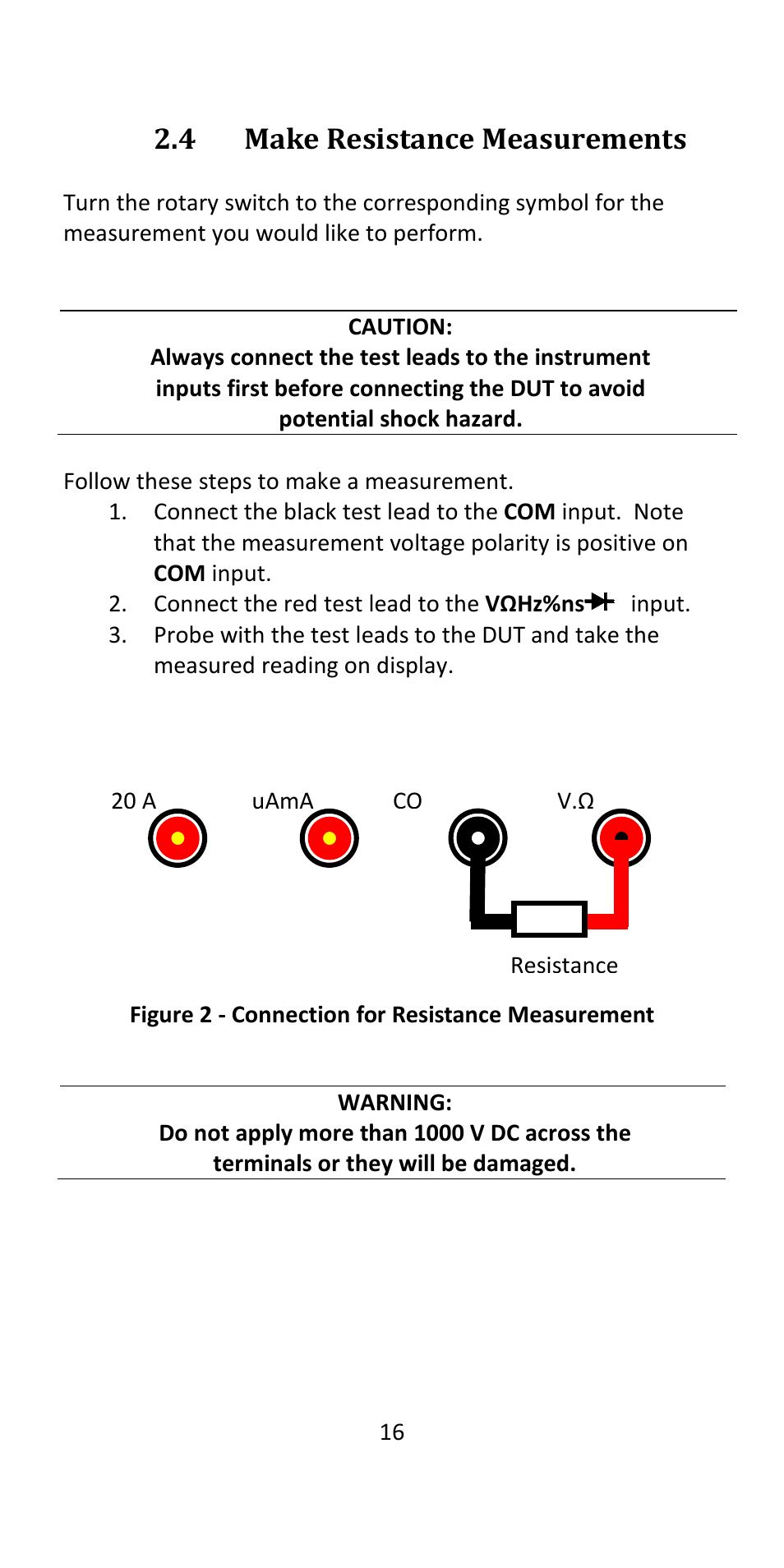 4 make resistance measurements | B&K Precision 393 - Manual User Manual | Page 16 / 31