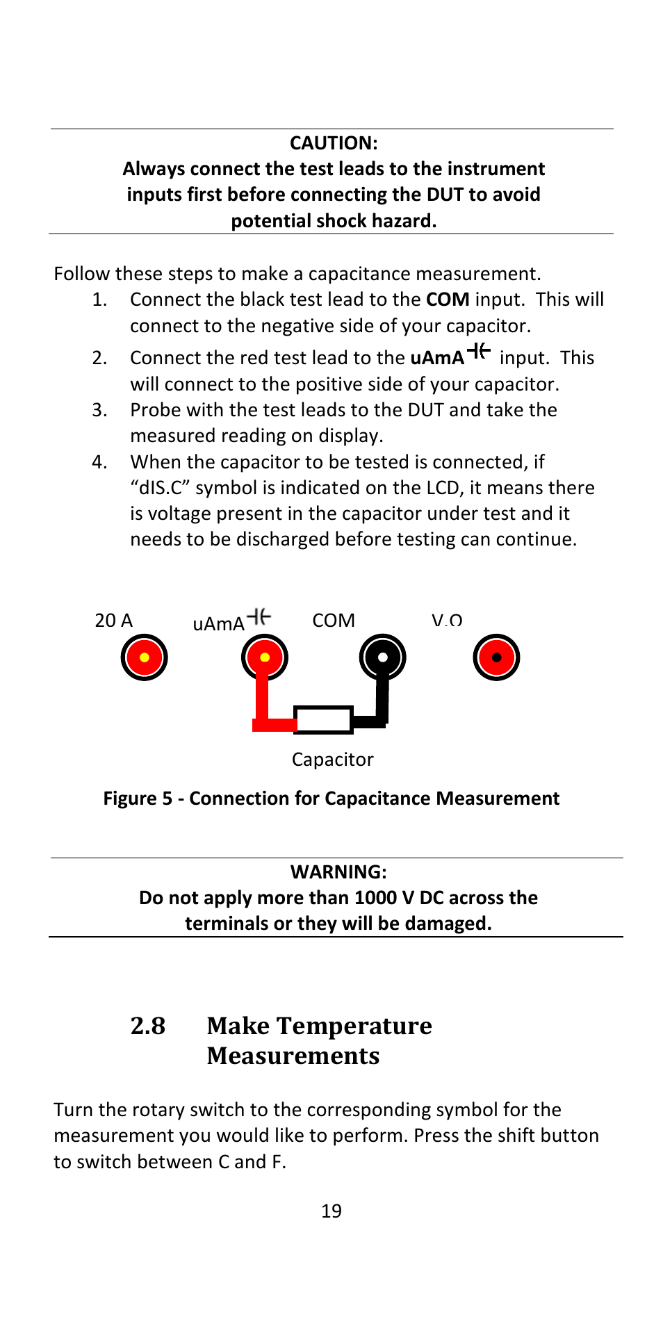 8 make temperature measurements | B&K Precision 393 - Manual User Manual | Page 19 / 31