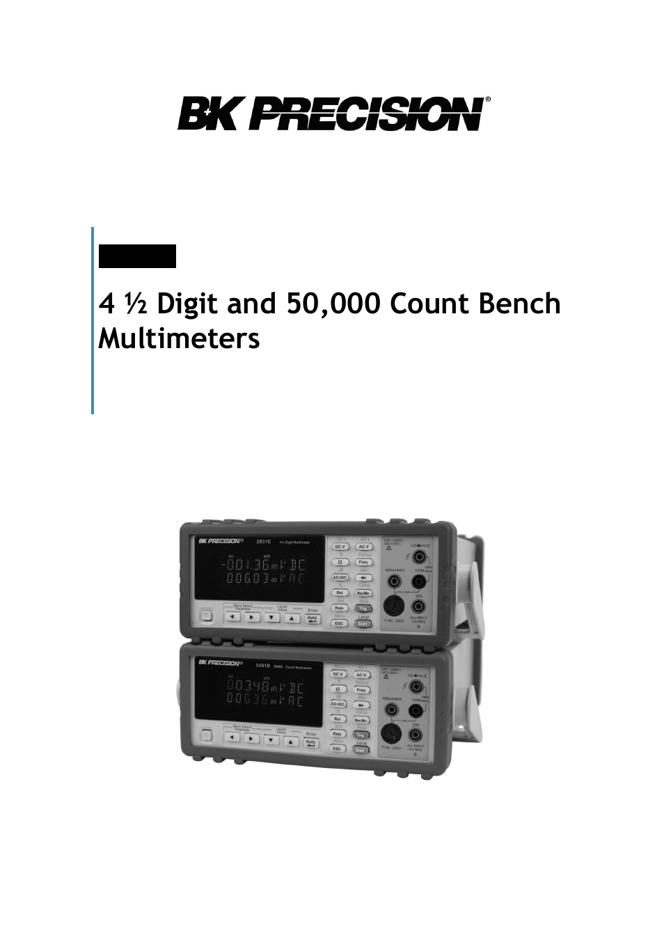 B&K Precision 5491B - Manual User Manual | 78 pages
