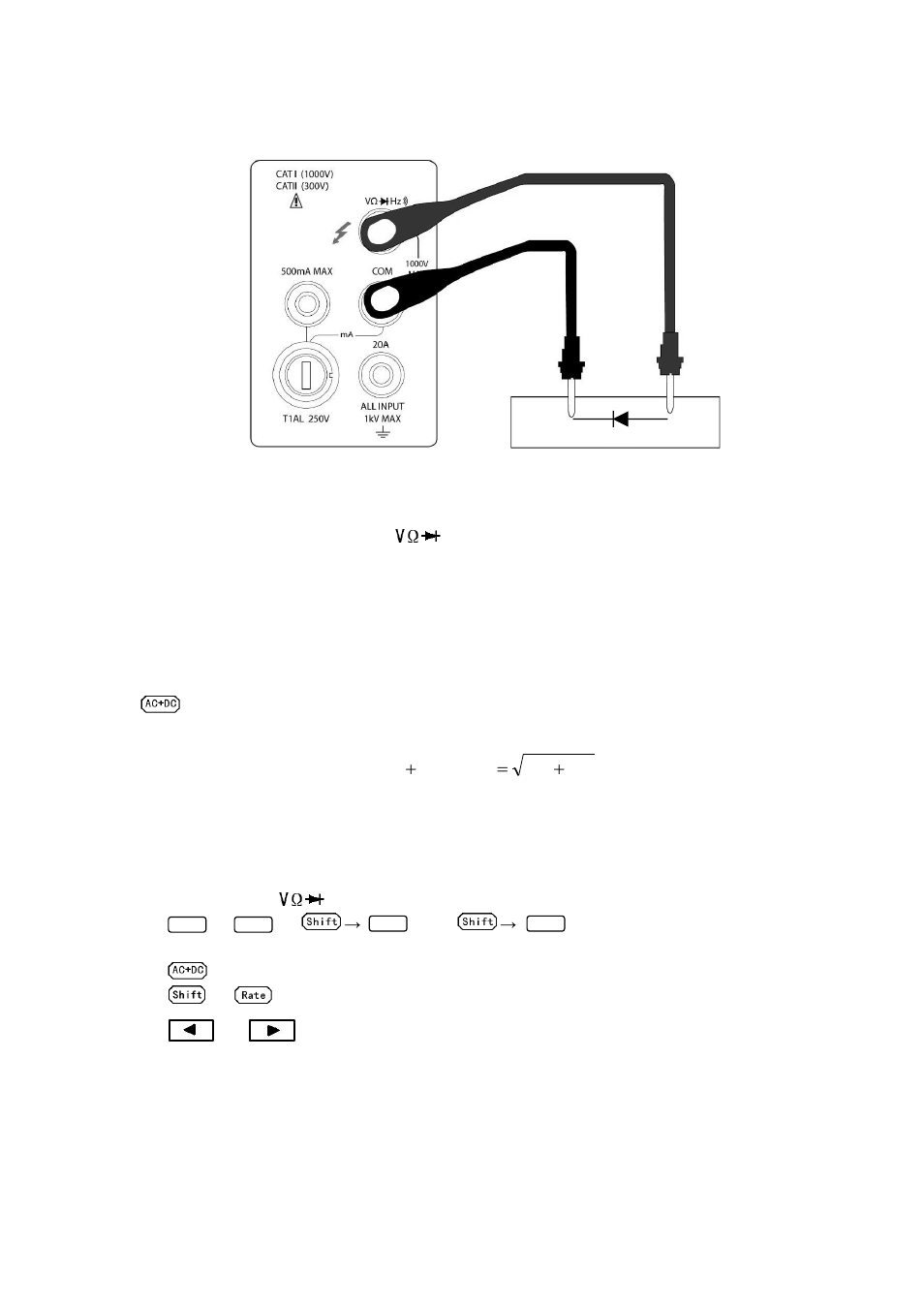 8 measuring true rms ac+dc, 1 connections | B&K Precision 5491B - Manual User Manual | Page 27 / 78