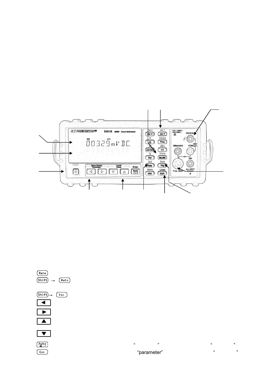 Chapter 2 overview, 1 front panel overview | B&K Precision 5491B - Manual User Manual | Page 9 / 78