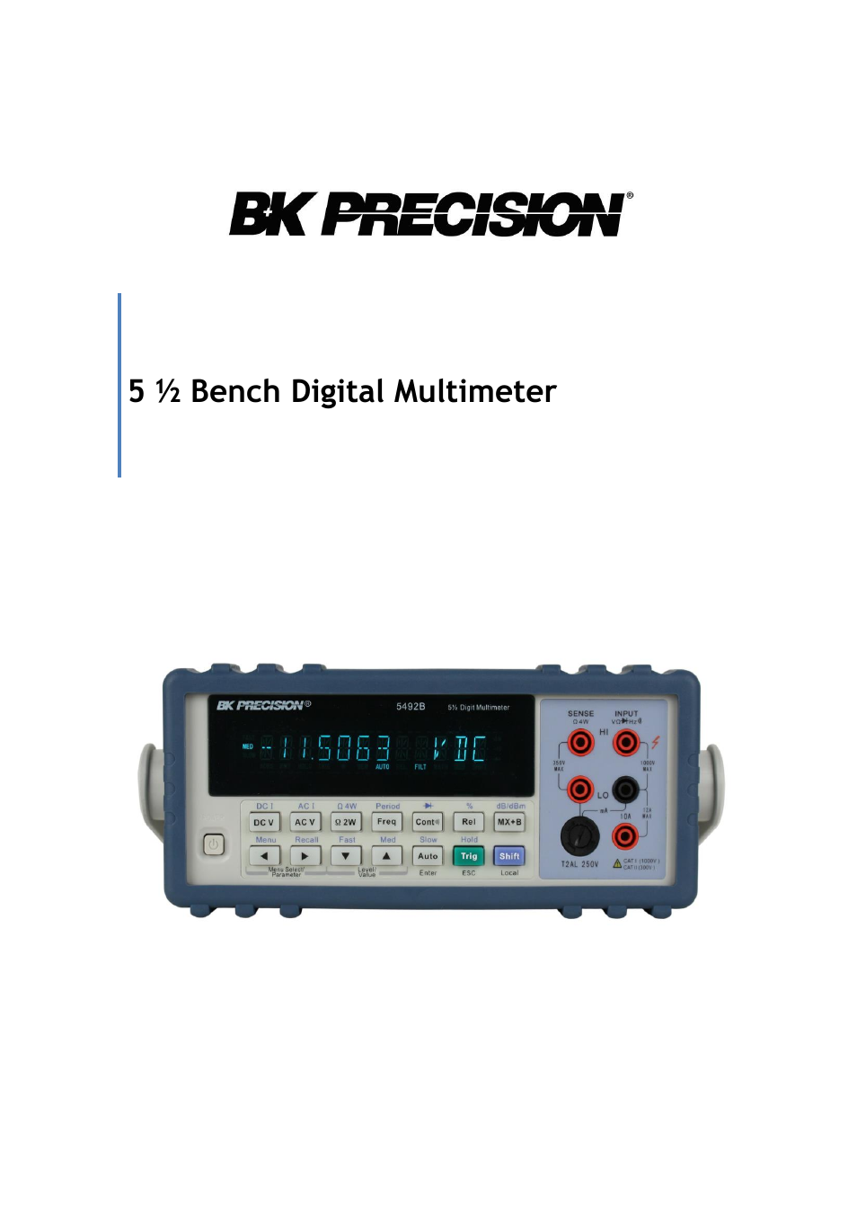 B&K Precision 5492BGPIB - Manual User Manual | 111 pages