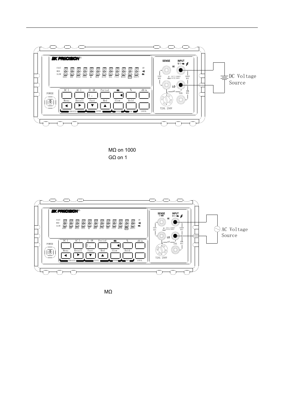 Basic measurements, Dc voltage source, Ac voltage source | B&K Precision 5492BGPIB - Manual User Manual | Page 23 / 111
