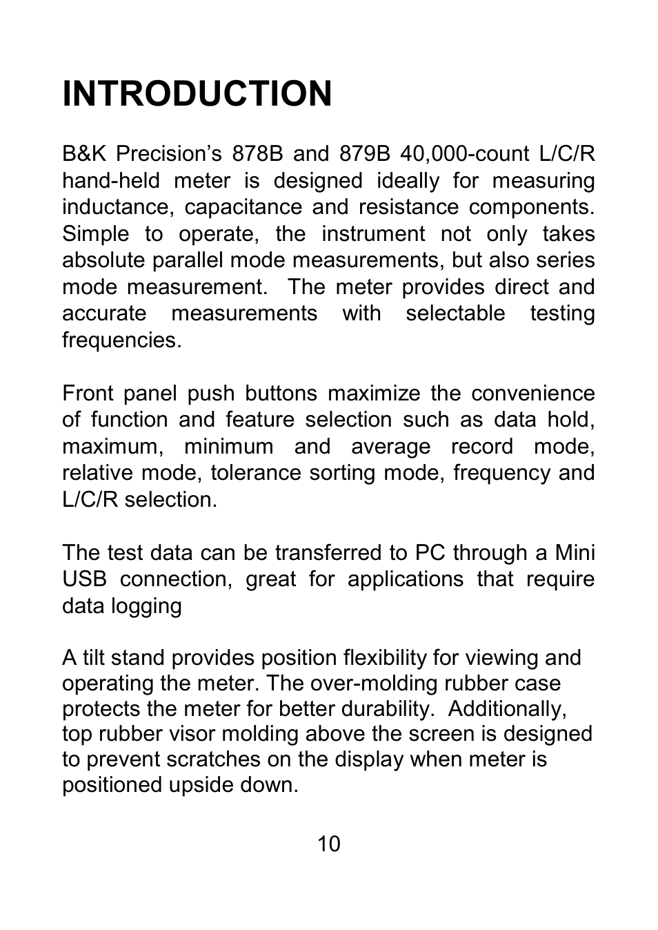 Introduction | B&K Precision 879B - Manual User Manual | Page 12 / 104