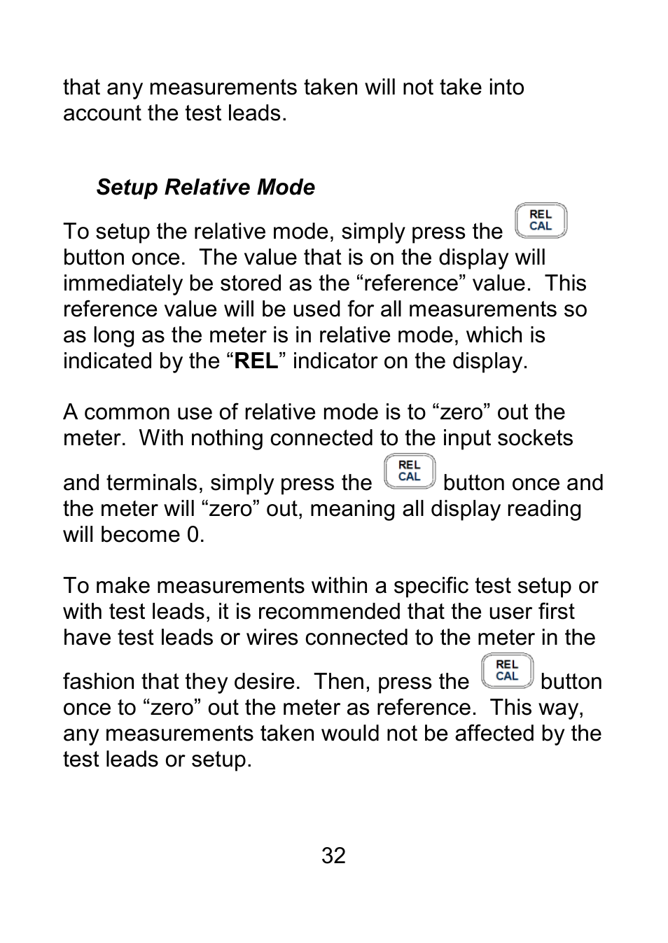 Setup relative mode | B&K Precision 879B - Manual User Manual | Page 34 / 104