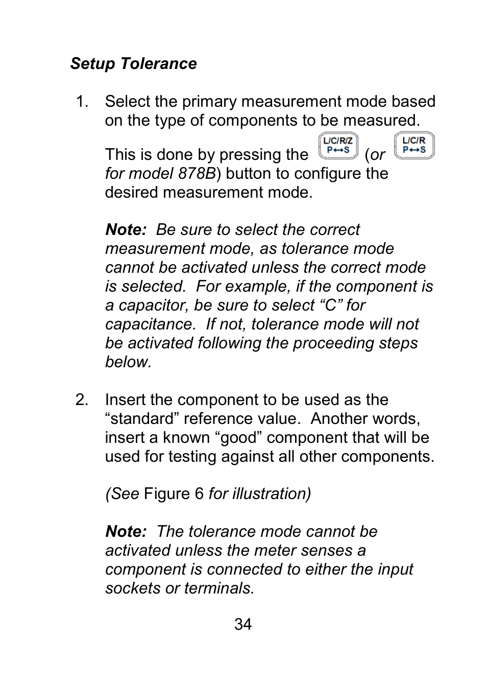 Setup tolerance | B&K Precision 879B - Manual User Manual | Page 36 / 104