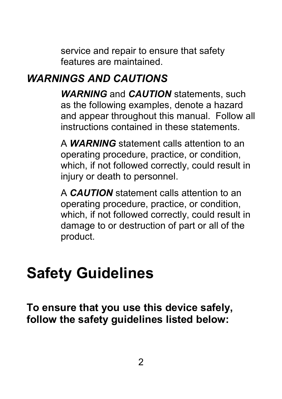 Safety guidelines | B&K Precision 879B - Manual User Manual | Page 4 / 104