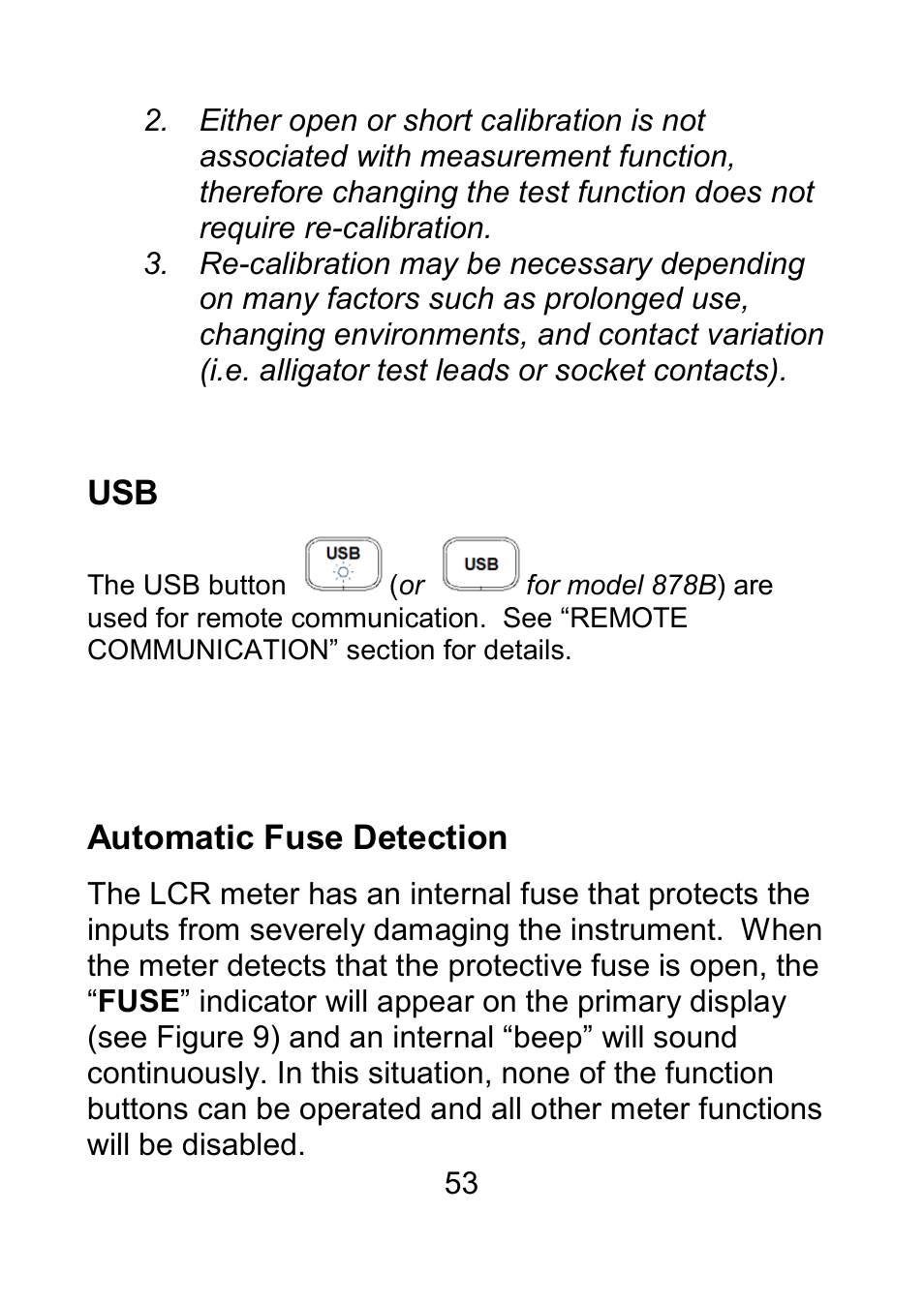 Automatic fuse detection | B&K Precision 879B - Manual User Manual | Page 55 / 104
