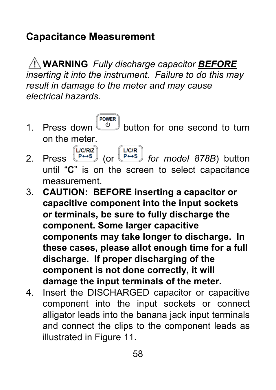 Capacitance measurement | B&K Precision 879B - Manual User Manual | Page 60 / 104