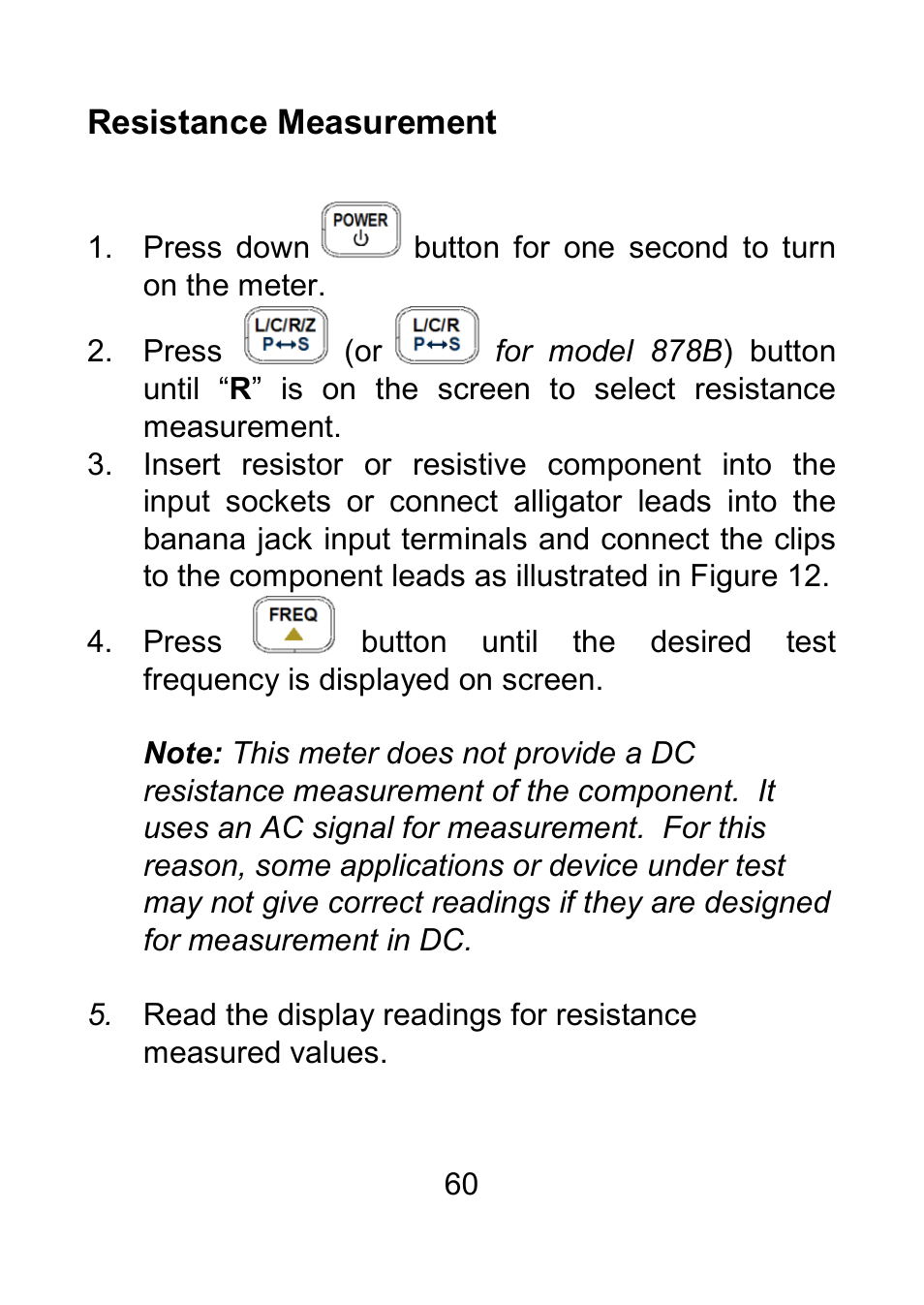 Resistance measurement | B&K Precision 879B - Manual User Manual | Page 62 / 104