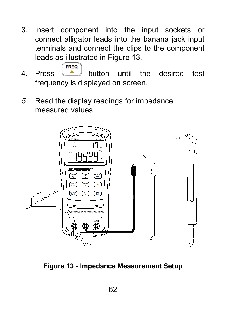 Figure 13 - impedance measurement setup | B&K Precision 879B - Manual User Manual | Page 64 / 104
