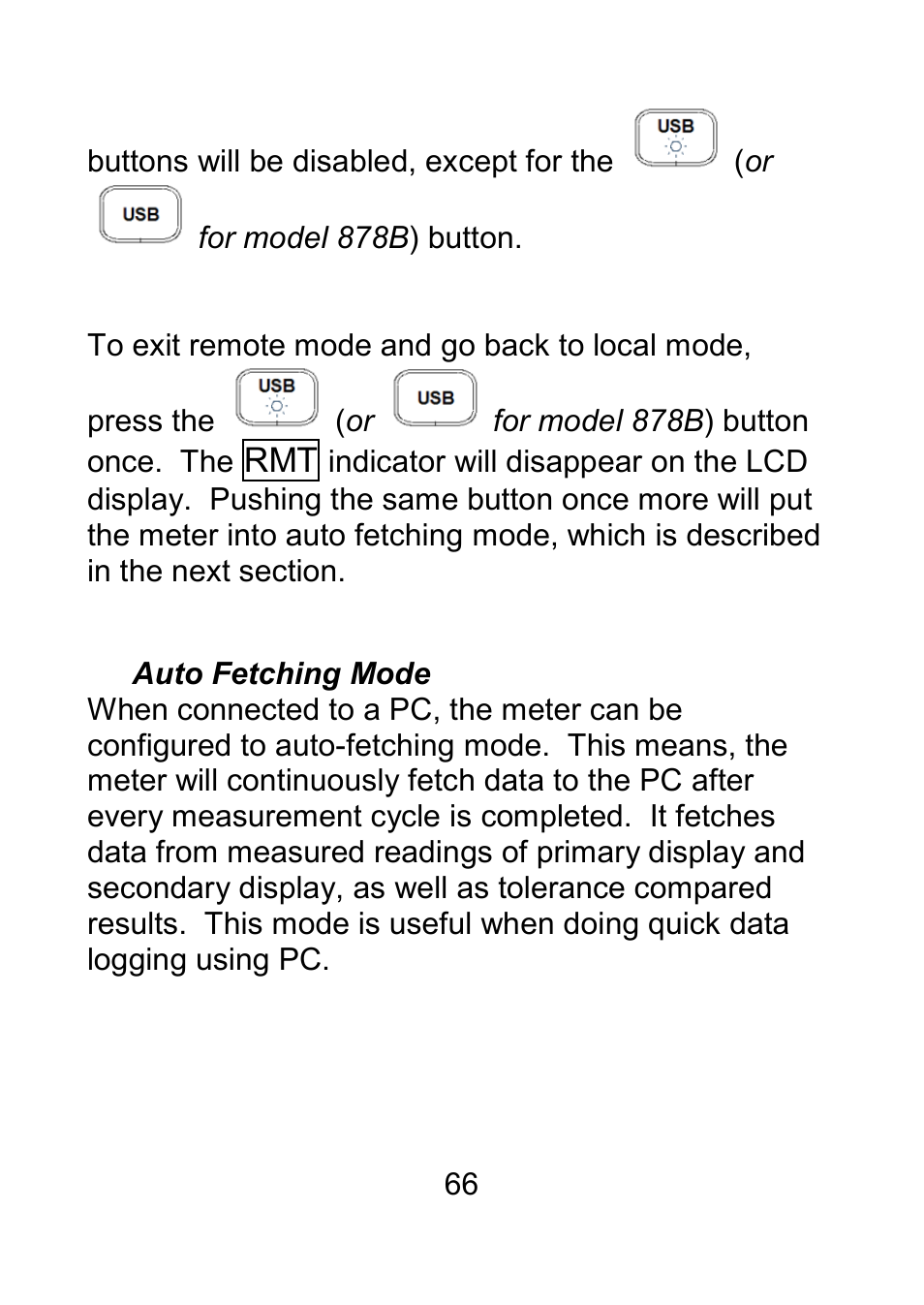 Auto fetching mode | B&K Precision 879B - Manual User Manual | Page 68 / 104