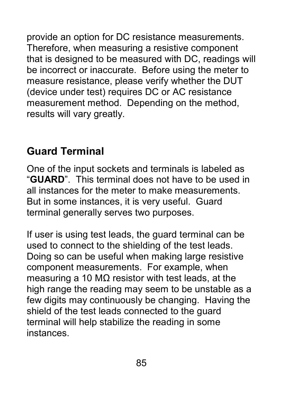 Guard terminal | B&K Precision 879B - Manual User Manual | Page 87 / 104