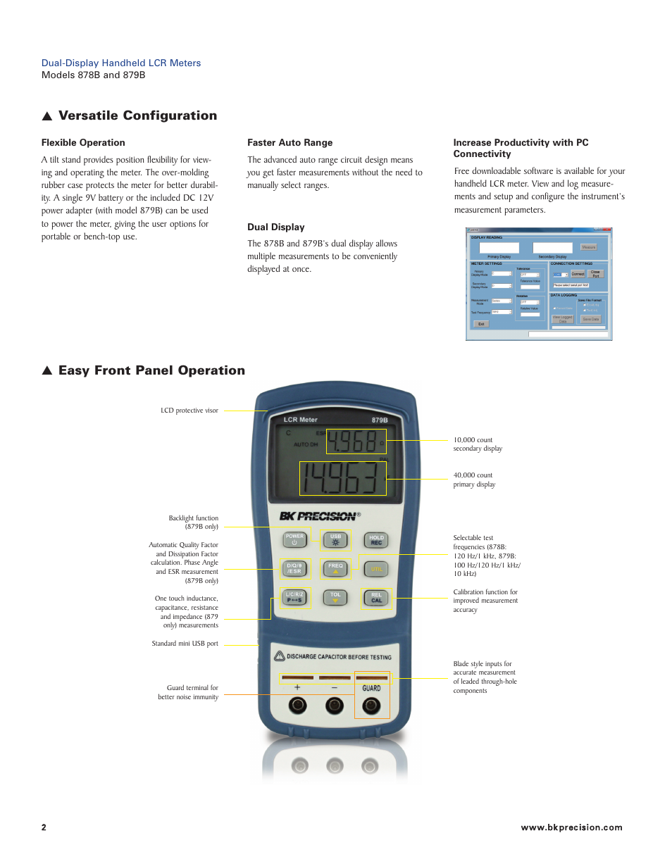 B&K Precision 879B - Datasheet User Manual | Page 2 / 4