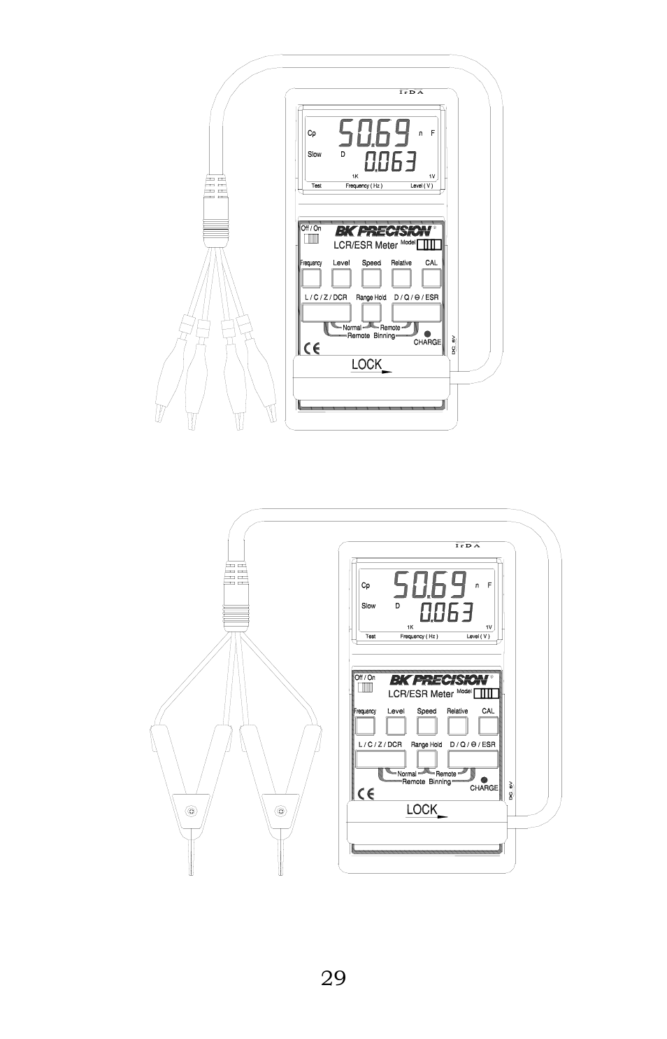 Tl885b 4-wire test clip, Tl08c kelvin clip | B&K Precision 886 - Manual User Manual | Page 32 / 91