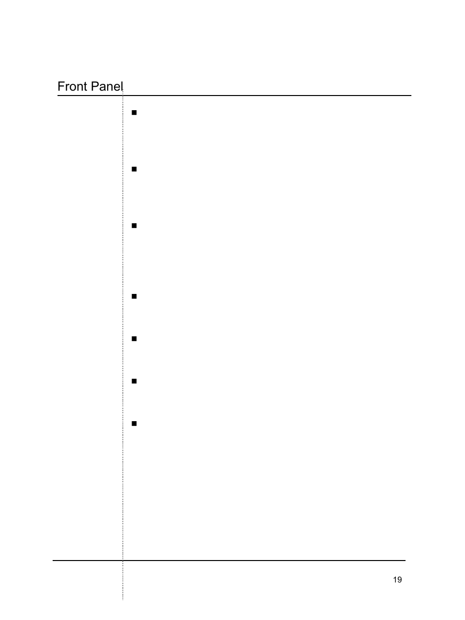 Front panel | B&K Precision 2640 - Manual User Manual | Page 19 / 84