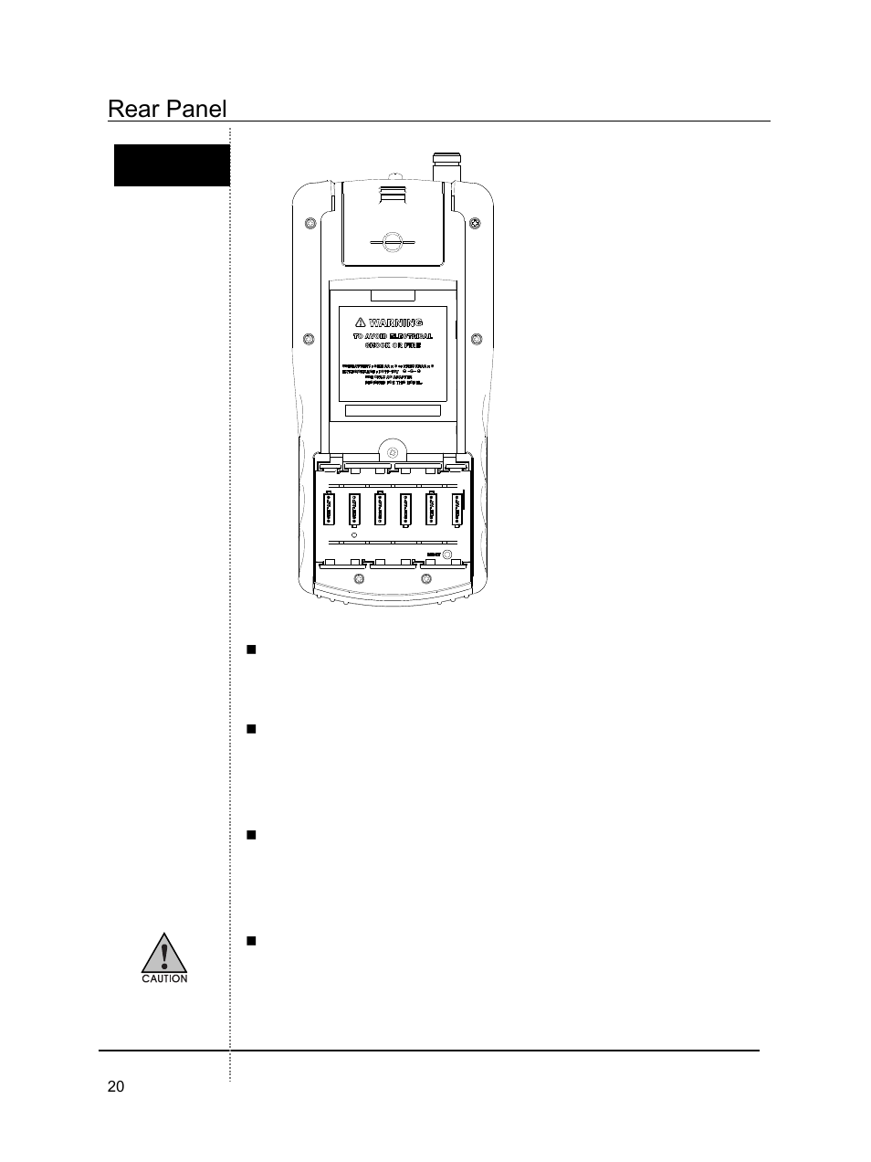 Rear panel | B&K Precision 2640 - Manual User Manual | Page 20 / 84