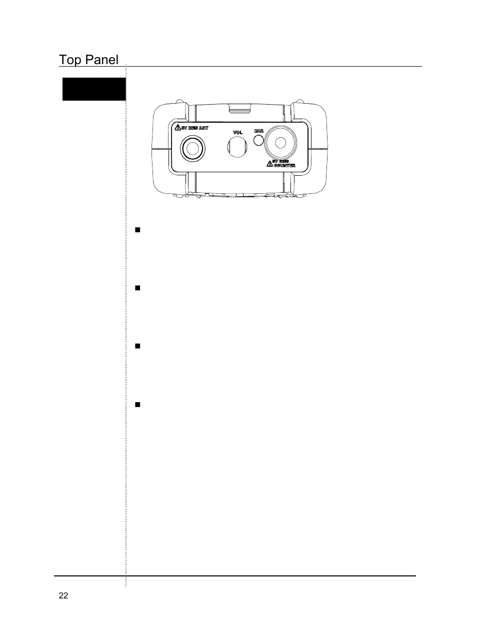 Top panel | B&K Precision 2640 - Manual User Manual | Page 22 / 84