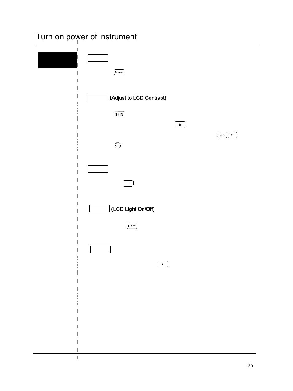 Turn on power of instrument | B&K Precision 2640 - Manual User Manual | Page 25 / 84