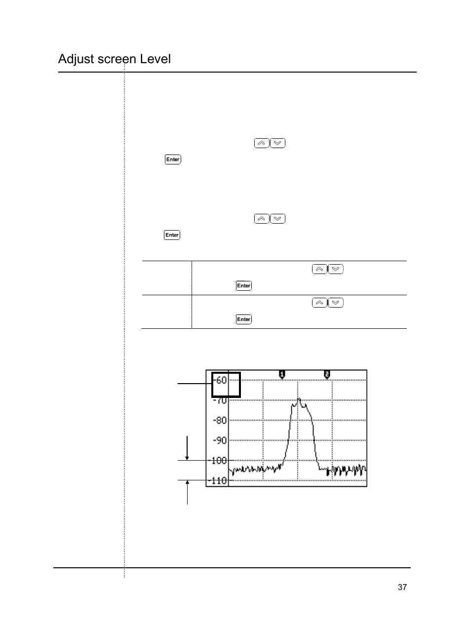 Adjust screen level | B&K Precision 2640 - Manual User Manual | Page 37 / 84