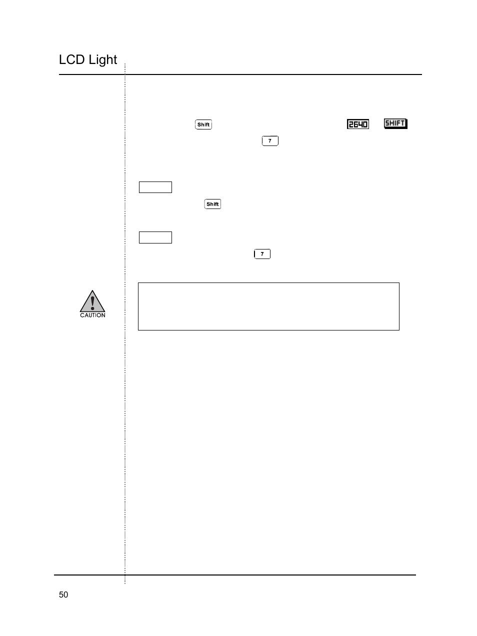 Lcd light | B&K Precision 2640 - Manual User Manual | Page 50 / 84